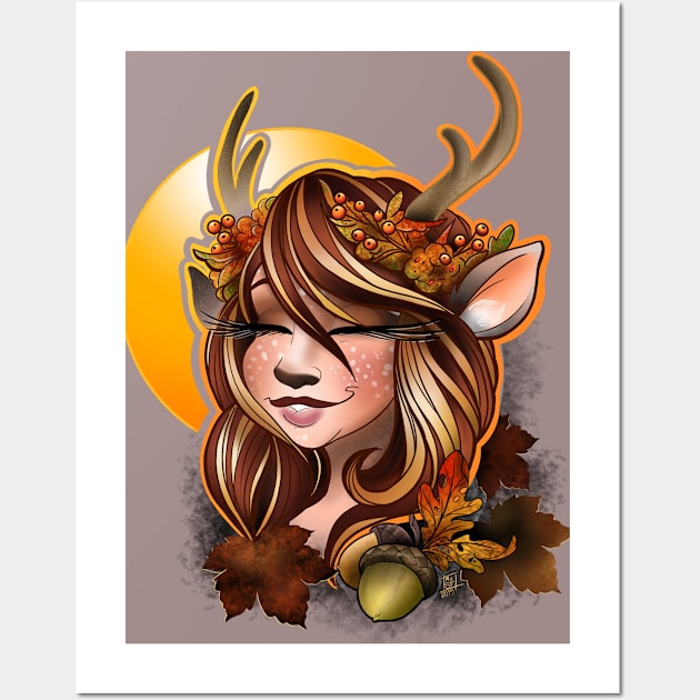 Sister of Seasons - Autumn Wall Art by InkyMcStapleface